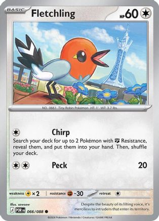 Fletchling 066  - Reverse Holofoil ME03 Perfect Order - Common