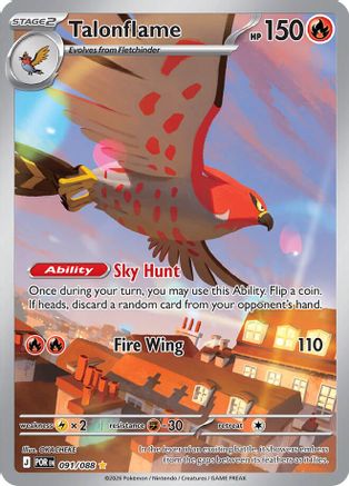 Talonflame 091/088  - Holofoil ME03 Perfect Order - Illustration Rare