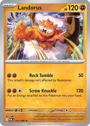Landorus 041  - Holofoil ME03 Perfect Order - Rare