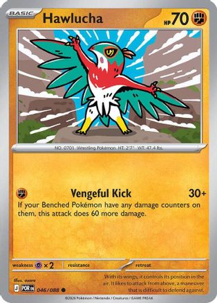 Hawlucha 046  - Reverse Holofoil ME03 Perfect Order - Common