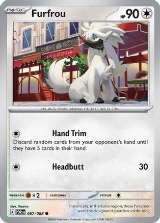 Furfrou 067  ME03 Perfect Order - Common