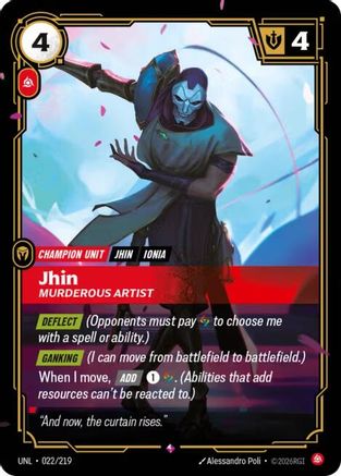 Jhin - Murderous Artist (022/219) - Unleashed Foil