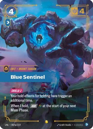 Blue Sentinel (Alternate Art) (087a/219) - Unleashed Foil