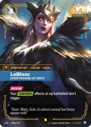 LeBlanc - Everywhere At Once (Alternate Art) (090a/219) - Unleashed Foil