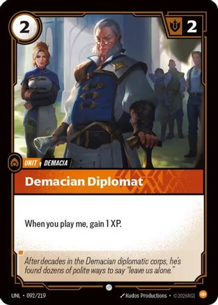 Demacian Diplomat (092/219) - Unleashed Foil
