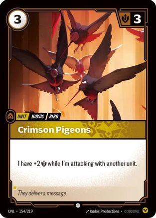 Crimson Pigeons (154/219) - Unleashed Foil