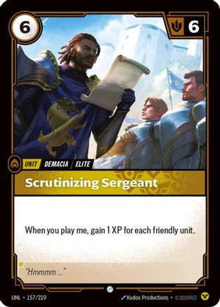 Scrutinizing Sergeant (157/219) - Unleashed Foil