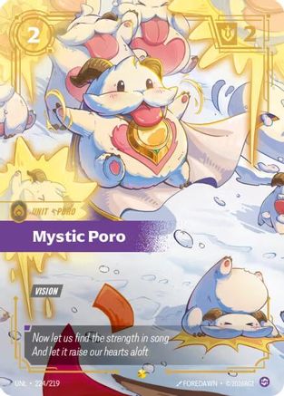 Mystic Poro (Overnumbered) (224/219) - Unleashed Foil