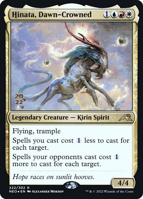 Hinata, Dawn-Crowned (PRE-222) - Kamigawa: Neon Dynasty Promos Foil