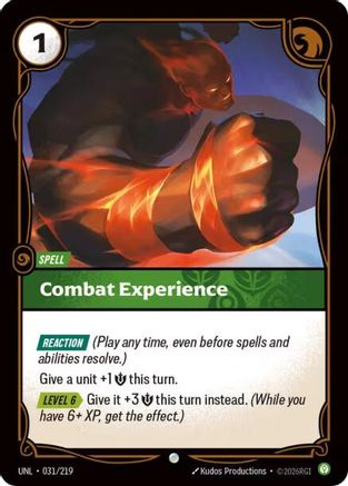 Combat Experience (031/219) - Unleashed Foil