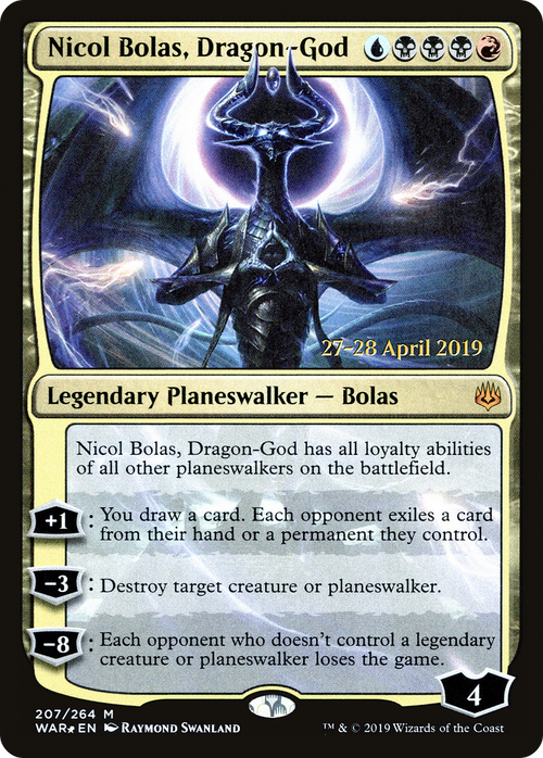 Nicol Bolas, Dragon-God (PRE-207S) - War of the Spark Promos Foil