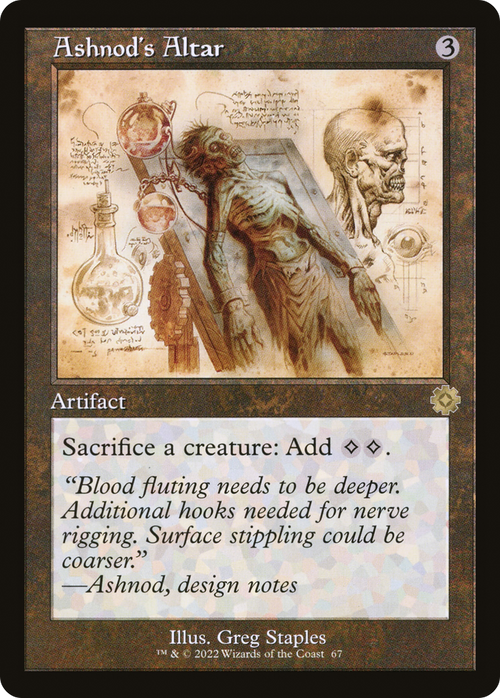 Ashnod's Altar (Schematic) (BRR-067) - The Brothers' War Retro Artifacts Foil