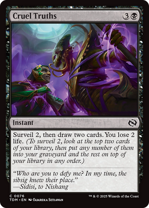 Cruel Truths (TDM-076) - Tarkir: Dragonstorm Foil