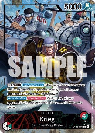 Krieg (OP15-001) (Alternate Art) (OP15-001) - Adventure on Kami's Island Foil