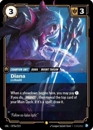 Diana - Lunari (Alternate Art) (079a/219) - Unleashed Foil