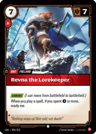Revna the Lorekeeper (005/219) - Unleashed Foil