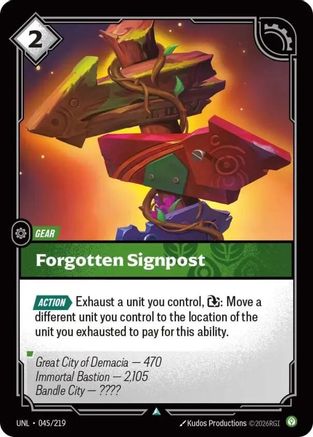 Forgotten Signpost (045/219) - Unleashed Foil