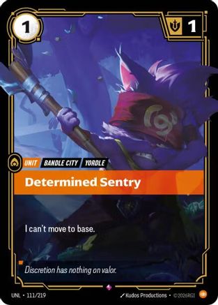 Determined Sentry (111/219) - Unleashed Foil