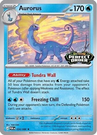 Aurorus (Perfect Order Stamped) 024  - Holofoil Miscellaneous Cards & Products - Rare