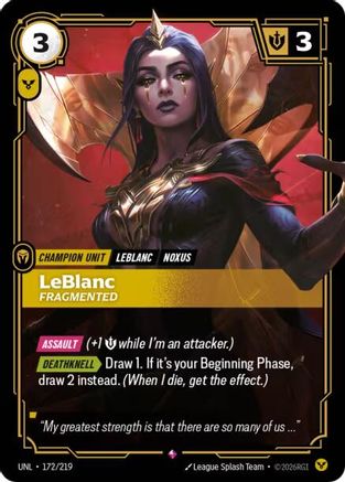 LeBlanc - Fragmented (172/219) - Unleashed Foil