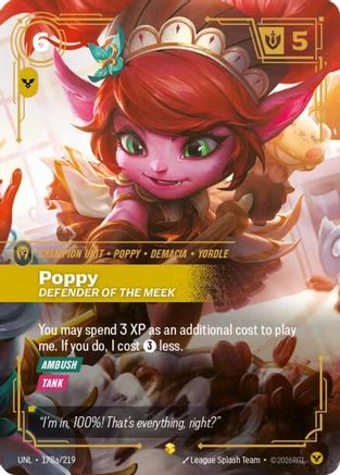 Poppy - Defender of the Meek (Alternate Art) (178a/219) - Unleashed Foil
