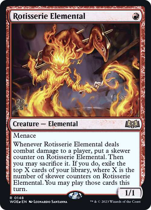 Rotisserie Elemental (PRE-148) - Wilds of Eldraine Promos Foil