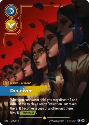 LeBlanc - Deceiver (Overnumbered) (235/219) - Unleashed Foil