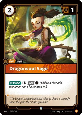 Dragonsoul Sage (093/219) - Unleashed Foil