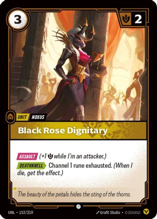 Black Rose Dignitary (152/219) - Unleashed