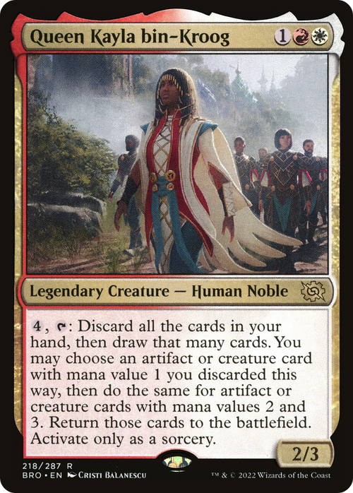 Queen Kayla bin-Kroog (BRO-218) - The Brothers' War Foil