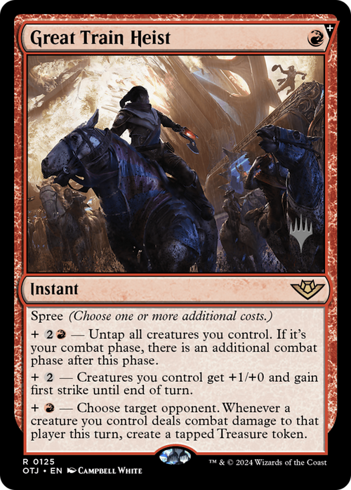 Great Train Heist (PPOTJ-125) - Outlaws of Thunder Junction Promos Foil