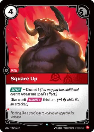 Square Up (017/219) - Unleashed Foil
