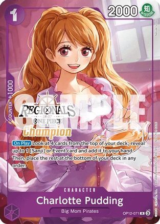 Charlotte Pudding (Regionals Champion Card Set 26-27) (OP12-071) - One Piece Promotion Cards Foil