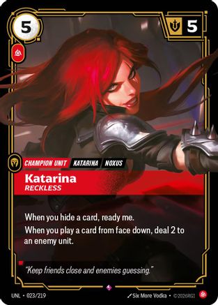 Katarina - Reckless (023/219) - Unleashed Foil