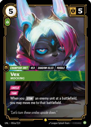 Vex - Mocking (Alternate Art) (055a/219) - Unleashed Foil