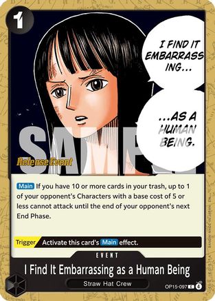 I Find It Embarrassing as a Human Being (OP15-097) - Adventure on Kami's Island Release Event Cards