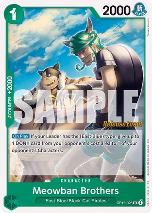 Meowban Brothers (OP15-028) - Adventure on Kami's Island Release Event Cards