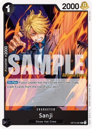 Sanji (OP15-081) (OP15-081) - Adventure on Kami's Island Release Event Cards