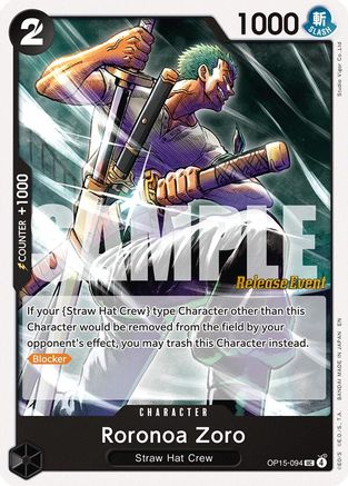 Roronoa Zoro (OP15-094) (OP15-094) - Adventure on Kami's Island Release Event Cards