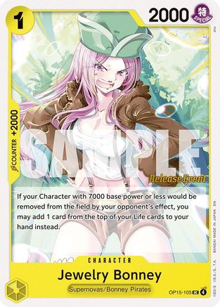 Jewelry Bonney (OP15-105) (OP15-105) - Adventure on Kami's Island Release Event Cards