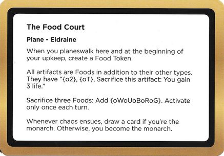 The Food Court (Black Lotus Unknown Planechase) (OVER-) - Oversize Cards