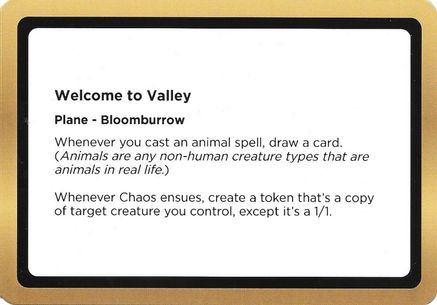Welcome to Valley (Black Lotus Unknown Planechase) (OVER-) - Oversize Cards