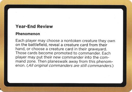 Year-End Review (Black Lotus Unknown Planechase) (OVER-) - Oversize Cards