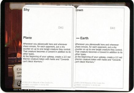 Shy Town (Black Lotus Unknown Planechase) (OVER-) - Oversize Cards