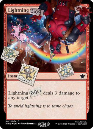 Lightning Bolt (042) (Pool Party Foil) (SLD-042) - Secret Lair Drop Series Foil