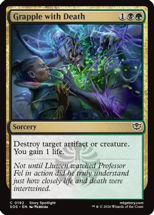 Grapple with Death (SOS-192) - Secrets of Strixhaven Foil