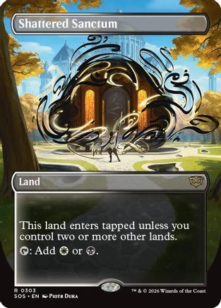Shattered Sanctum (Borderless) (SOS-303) - Secrets of Strixhaven Foil