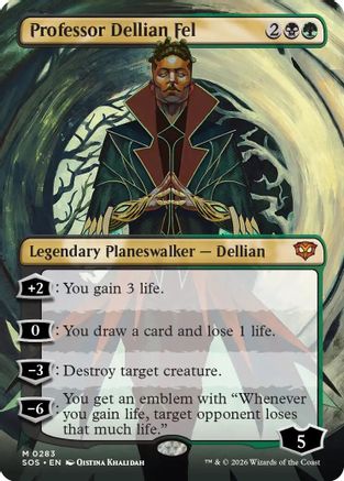 Professor Dellian Fel (Borderless) (SOS-283) - Secrets of Strixhaven