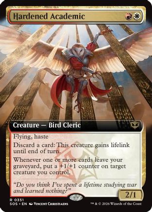 Hardened Academic (Extended Art) (SOS-351) - Secrets of Strixhaven