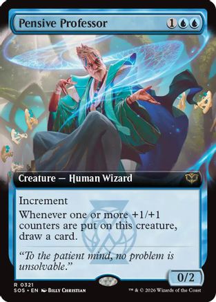 Pensive Professor (Extended Art) (SOS-321) - Secrets of Strixhaven